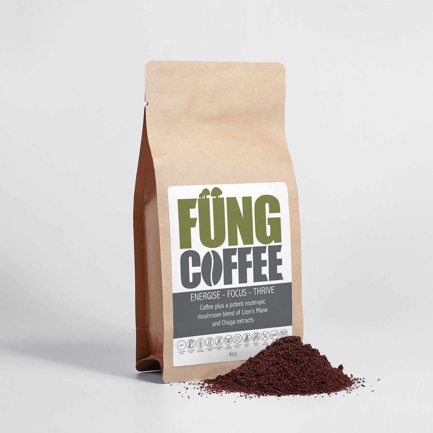 Mushroom Coffee Fusion - Lion’s Mane & Chaga 4oz